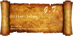 Giller Telma névjegykártya
